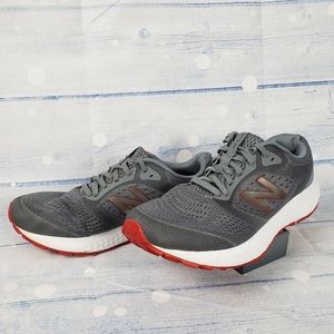 New Balance B520 Red & Gray Running Shoes, for tough training & errands